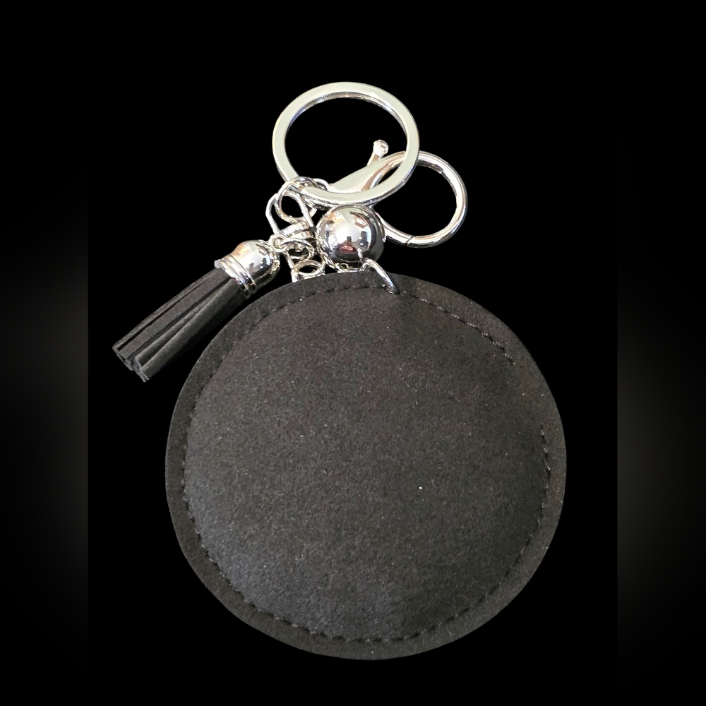 Black and Silver Crystal LV Bag Charm Keychain - Picture 2 of 2